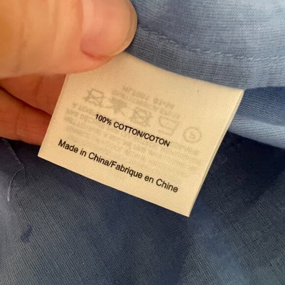 Tory Burch light blue cotton button down shirt size 12 - Picture 6 of 7